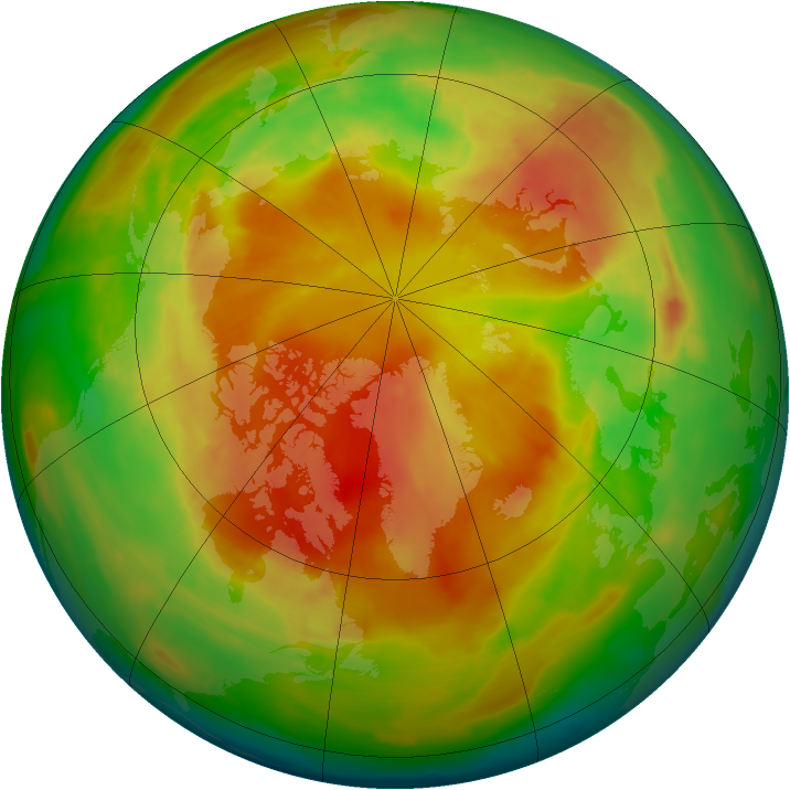 Arctic ozone map for 06 May 2013
